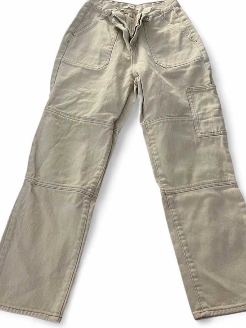 PacSun Women's Tan Cargo Pants with Panel Stitching